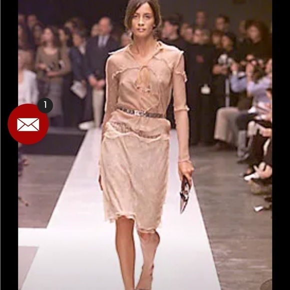 Fendi Tops - Fendi by Karl Lagerfeld spring 2000 chiffon sheer blouse (Met Gala 2023 theme!!)